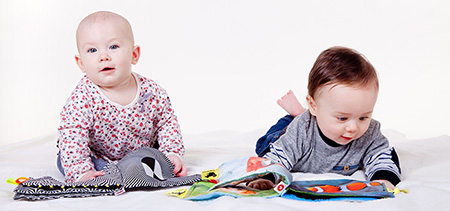 баннер меню каталога детской одежды и обуви для малышей